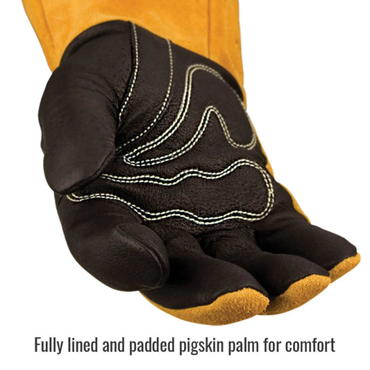 Black Stallion BM88 Pigskin & Cowhide MIG Welding Gloves, Natural/Black
